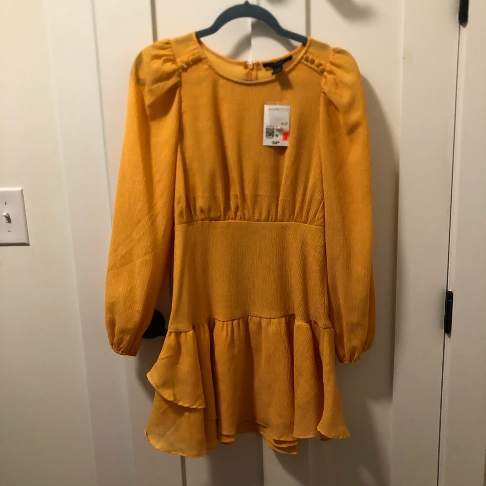 Mustard Yellow Long Sleeve Dress